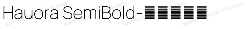 Hauora SemiBold字体转换